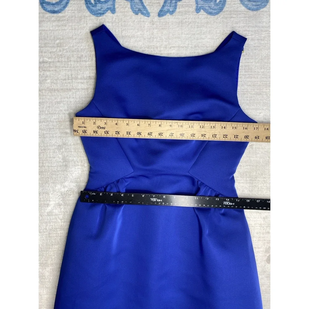 Kate Spade Dress Womens 6 Cobalt Blue Structured Sleeveless Designer Fit & Flare